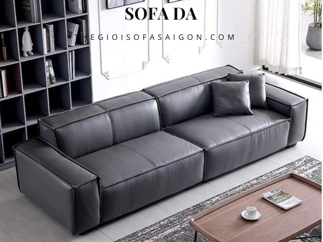 Sofa Phòng Khách Da Thật Hiện Đại PK-D24